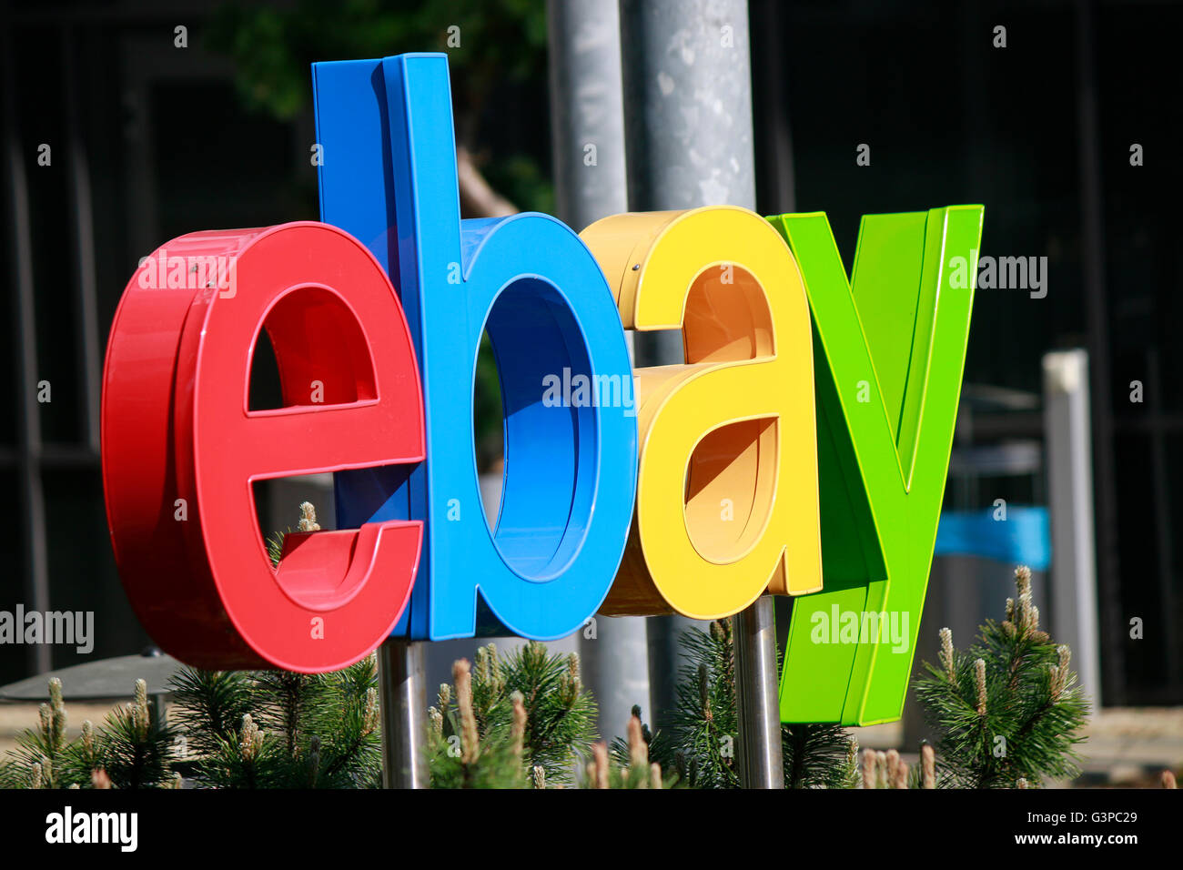 Logo der Marke "EBay", Berlin. Stockfoto