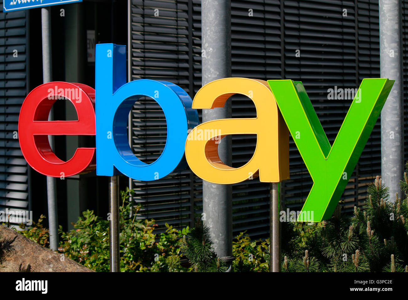 Logo der Marke "EBay", Berlin. Stockfoto
