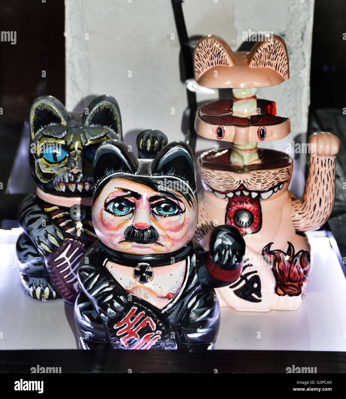 Urban Spree Galerie böhmischen Friedrichshain - Kreuzberg Berlin RAW Tempel, ehemaliger Rangierbahnhöfe, Warschauer Straße - Revaler Straße Deutschland (Nachtleben vor Ort Nacht Club-Bereich) Stockfoto