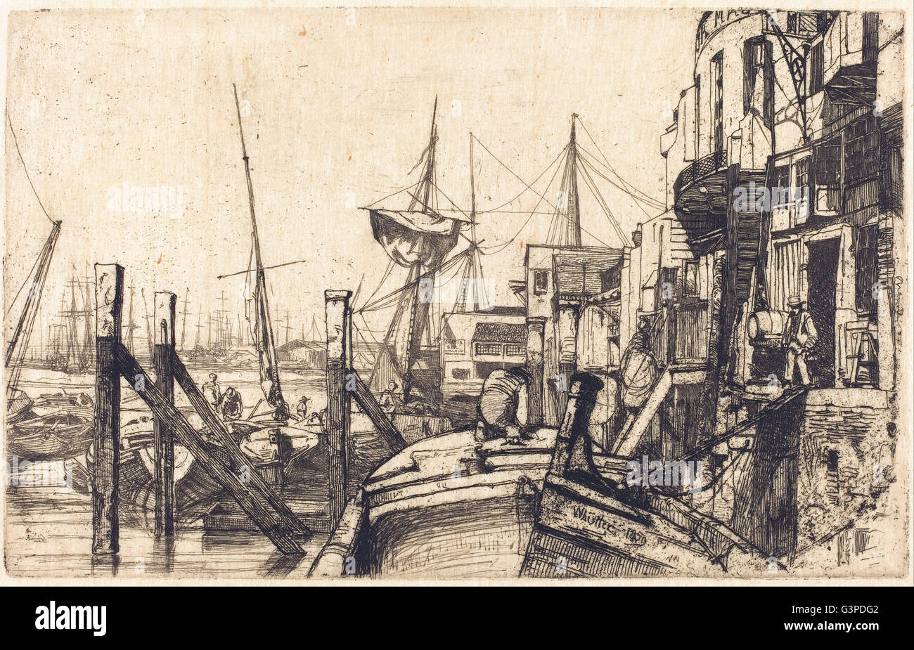 James McNeill Whistler - Limehouse - National Gallery of Art, Washington DC Stockfoto