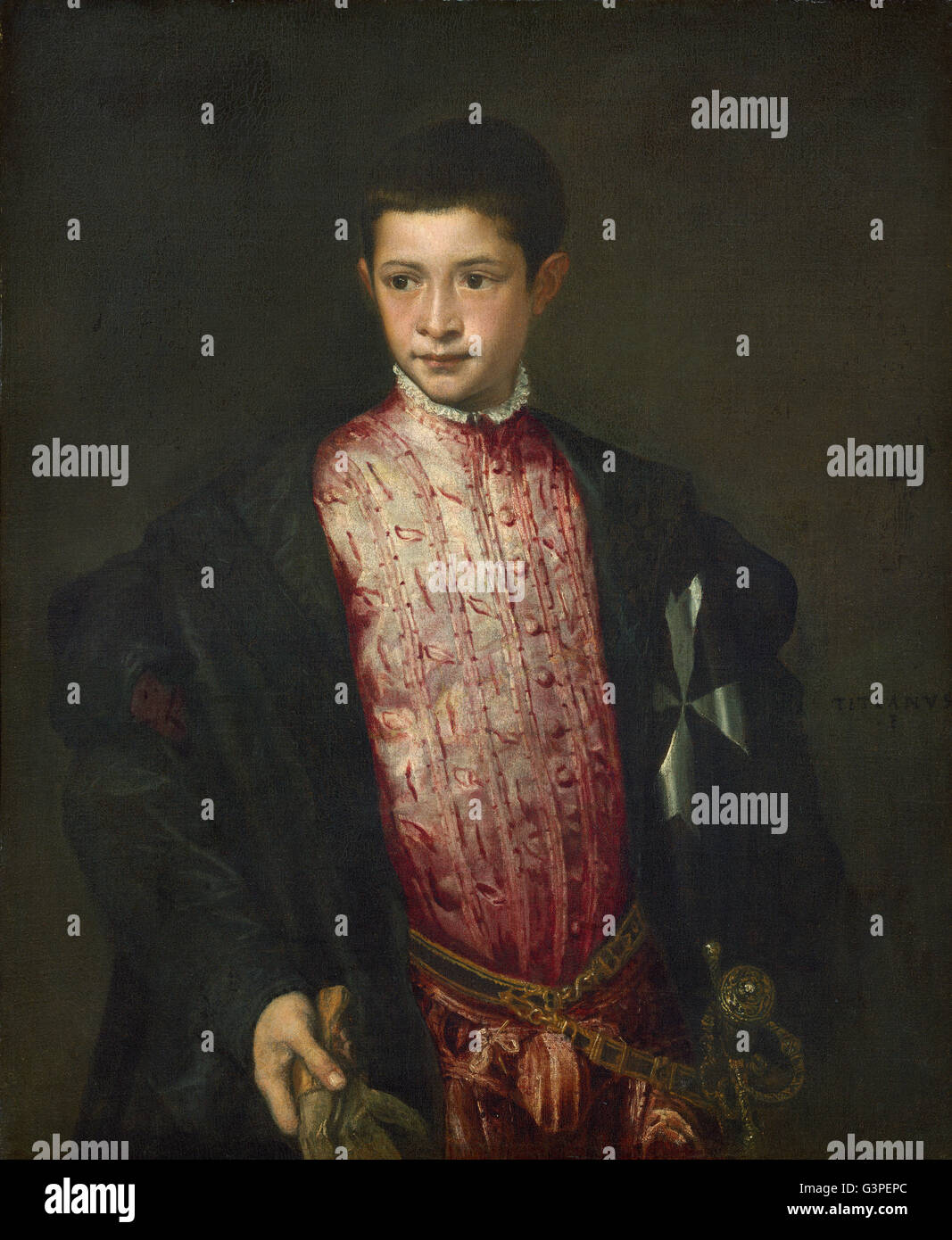 Tizian - Ranuccio Farnese - National Gallery of Art, Washington DC Stockfoto