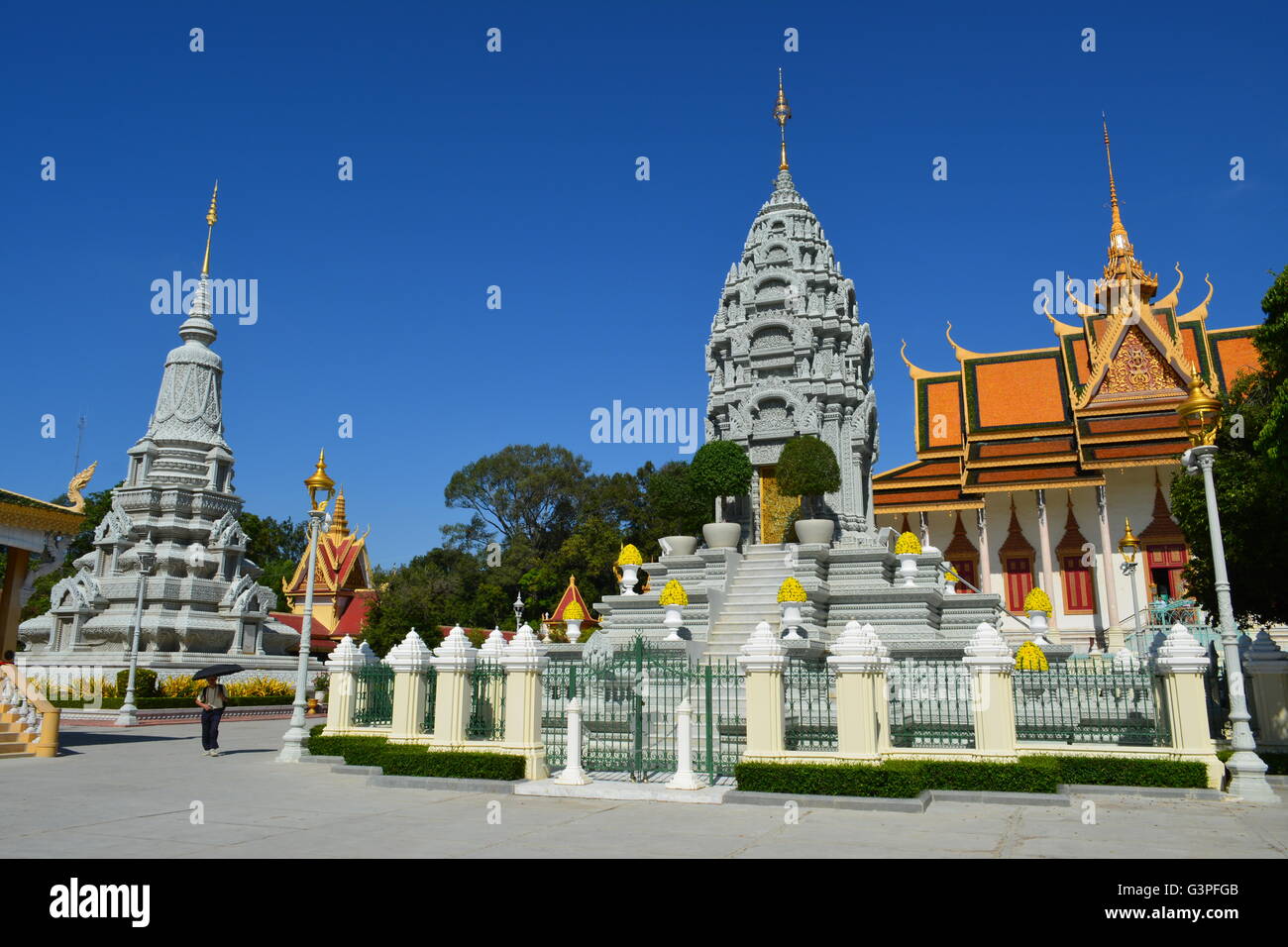Königspalast und Silber-Pagode Phnom Penh Kambodscha Kambodscha Asien antike Architektur König Norodom Reisen und landschaftlichen Sehenswürdigkeiten Stockfoto
