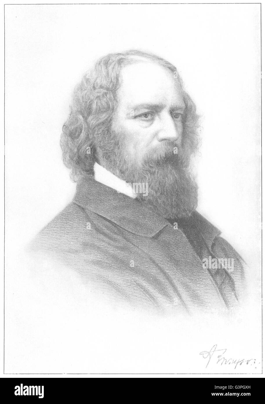 Dichter: Alfred Tennyson, antique print 1907 Stockfoto