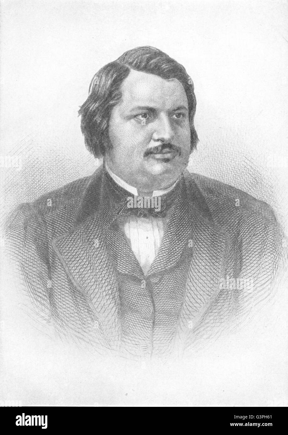 Autoren: Honore de Balzac, antique print 1907 Stockfoto
