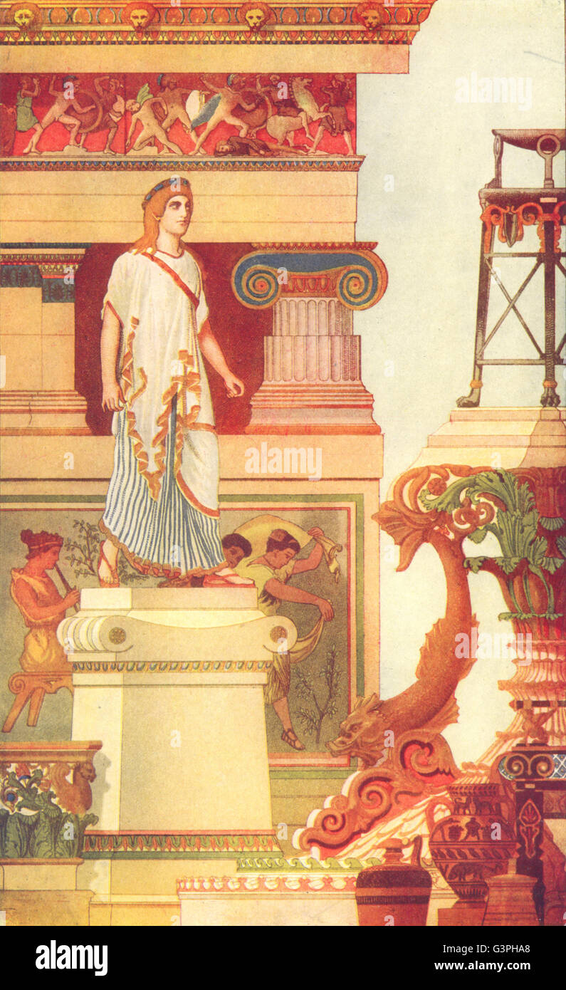 Bildende Kunst: Antike griechische Kunst, print 1907 Stockfoto