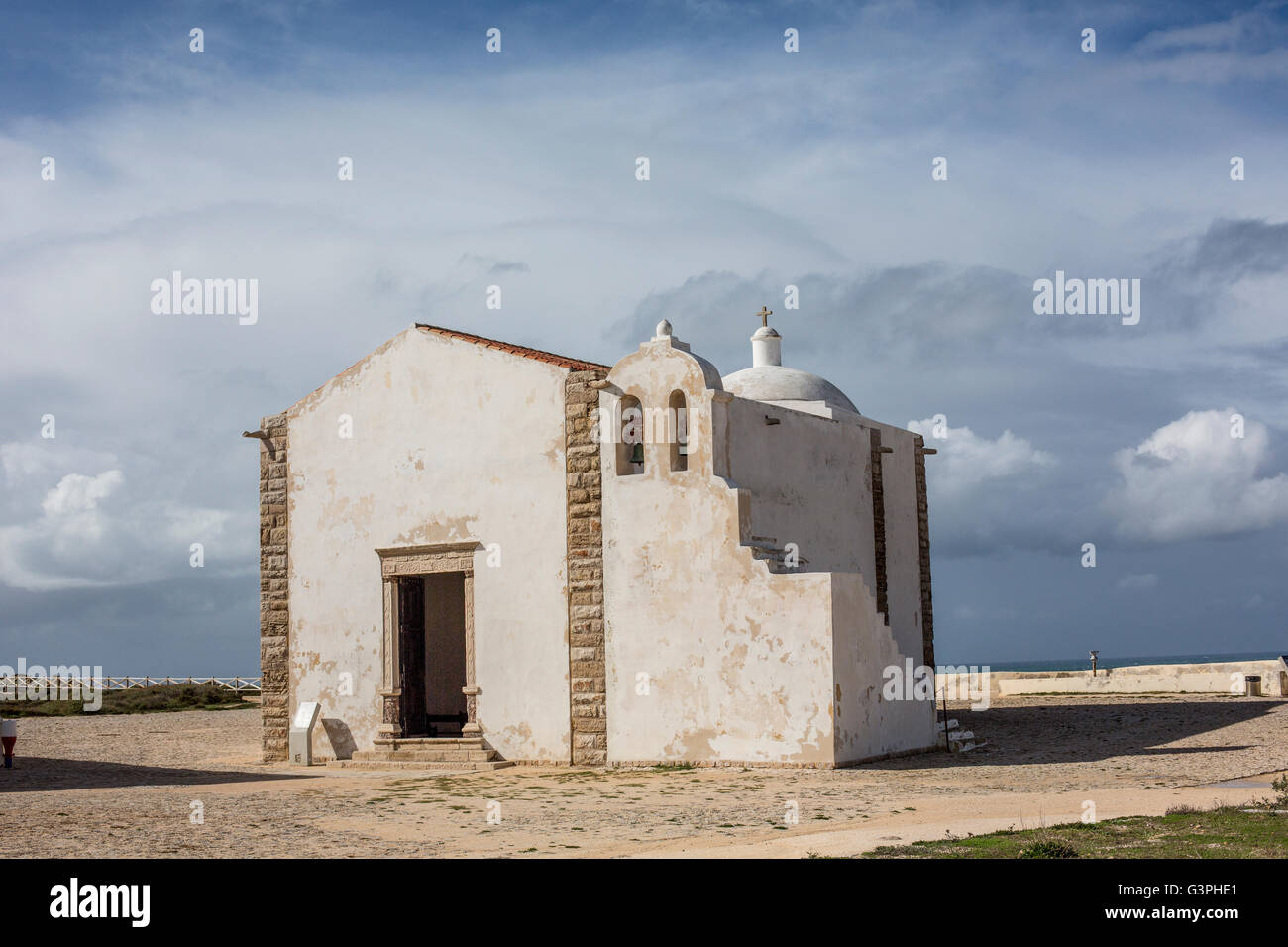 Kirche in Fortaleza (Festung), Europa, Portugal, Algarve, Vila Bispo, Sagres, Kap St. Vincent, die Capela do Infante Stockfoto