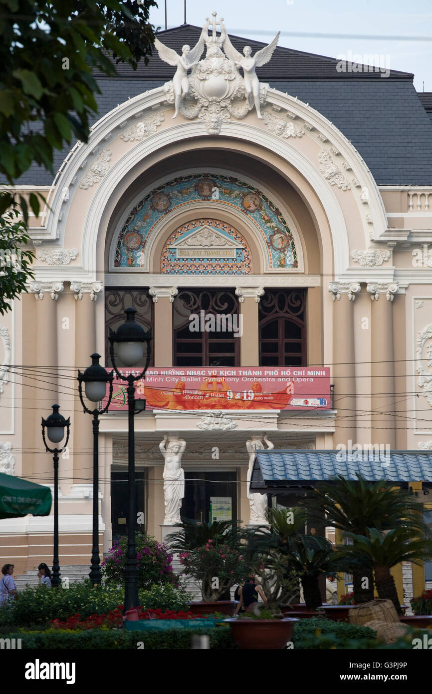 Oper von Saigon, Ho-Chi-Minh-Stadt, Vietnam, Südostasien Stockfoto