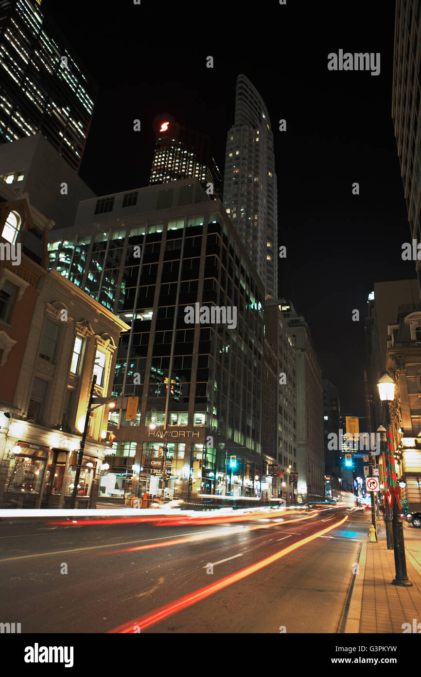 Die Innenstadt von Toronto-Nachtleben Stockfoto