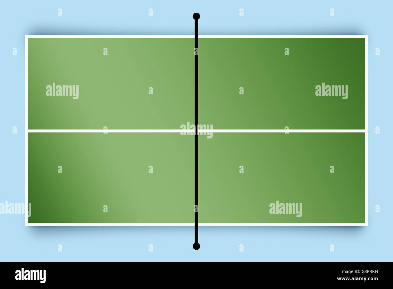 Draufsicht der Ping-Pong-Tisch Stockfoto
