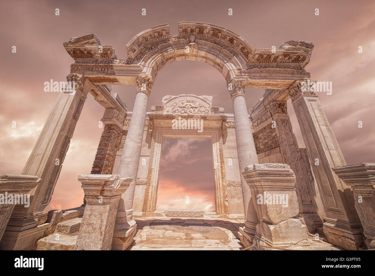 Ephesus Ruinen Izmir, Türkei Stockfoto