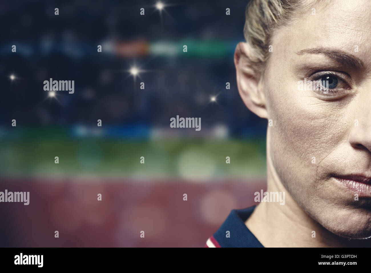 Porträt von Tennisspielerin Stockfoto