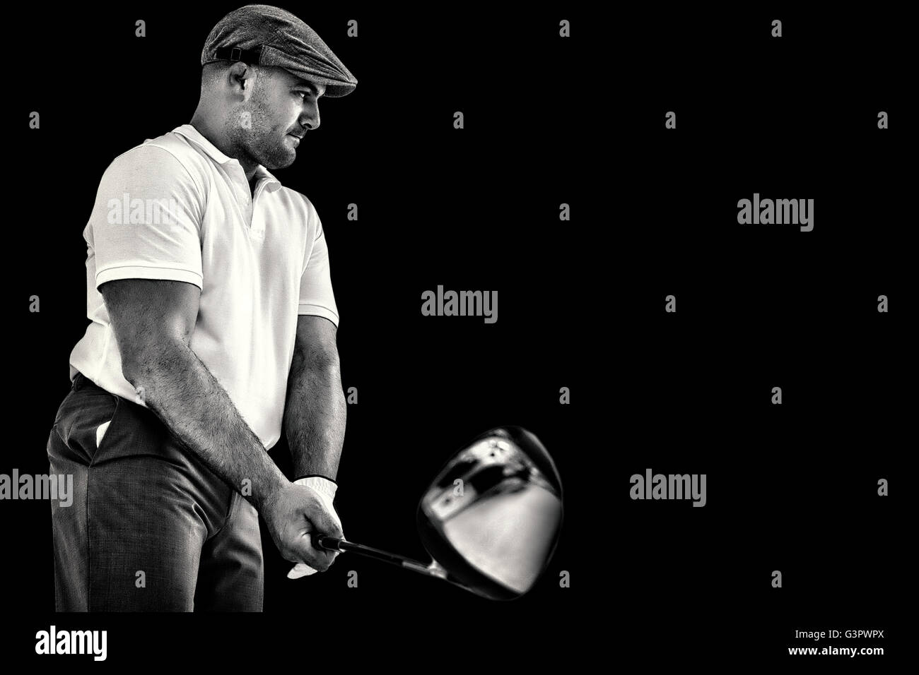 Zusammengesetztes Bild der Golfspieler ein Schuss Stockfoto