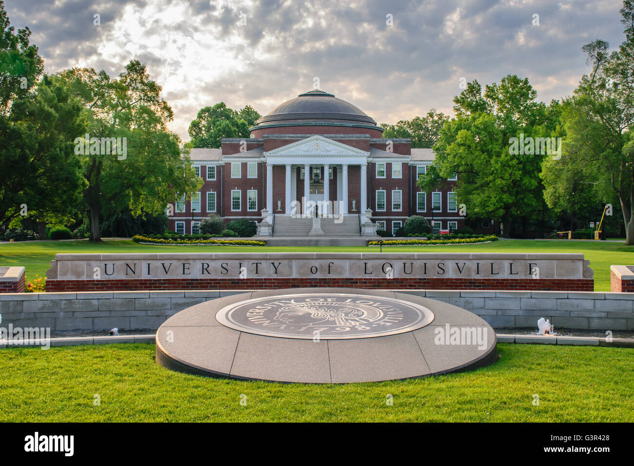 Louisville, Kentucky, USA - 12. Juni 2016: The University of Louisville (UofL) ist eine staatliche Universität in Louisville, Kentucky. Stockfoto