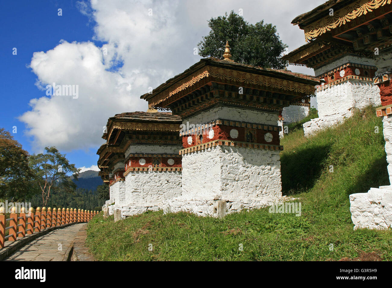 Die Druk Wangyal Chörten zwischen Thimphu und Thimphu (Bhutan). Stockfoto