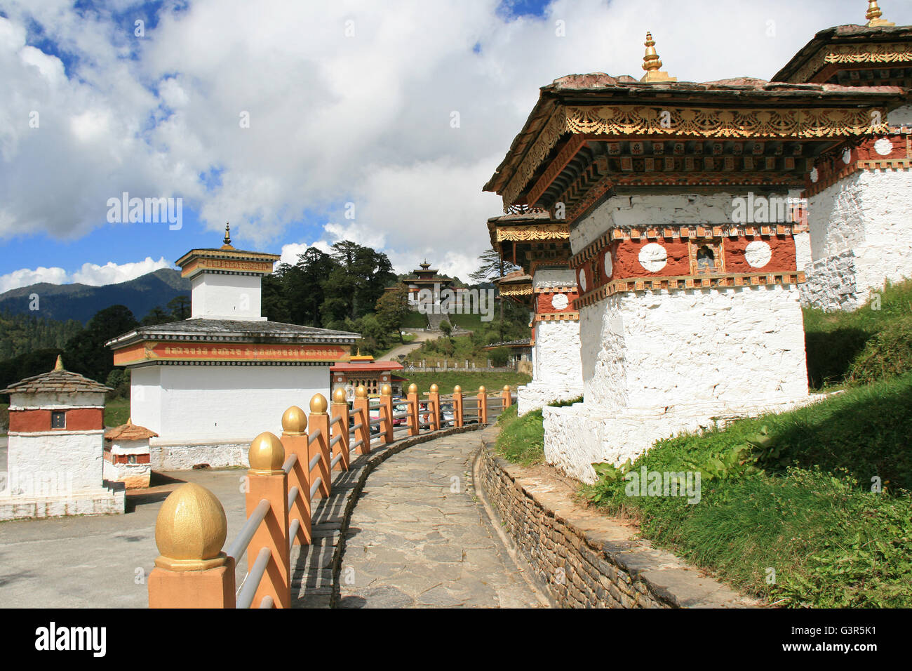 Die Druk Wangyal Chörten zwischen Thimphu und Thimphu (Bhutan). Stockfoto