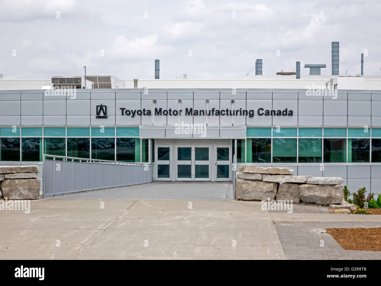 Der Toyota Motor Manufacturing Canada (TMMC), Werk Woodstock, Ontario, Kanada wo sie die kleinen SUV Toyota RAV4 machen Stockfoto