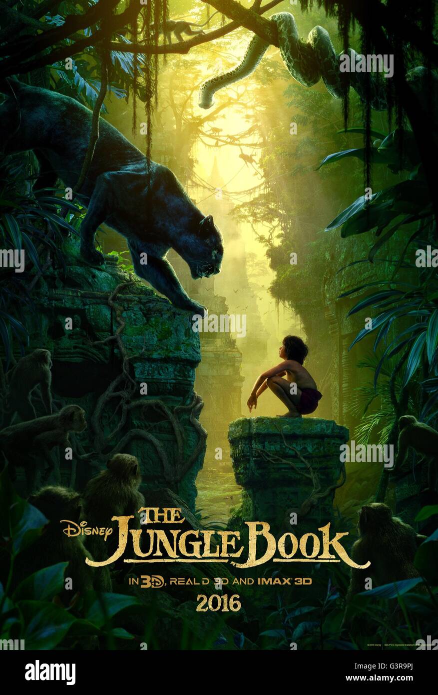 Das Dschungel-Buch-Jahr: 2016 USA Regie: Jon Favreau Neel Sethi Filmplakat (USA) Stockfoto