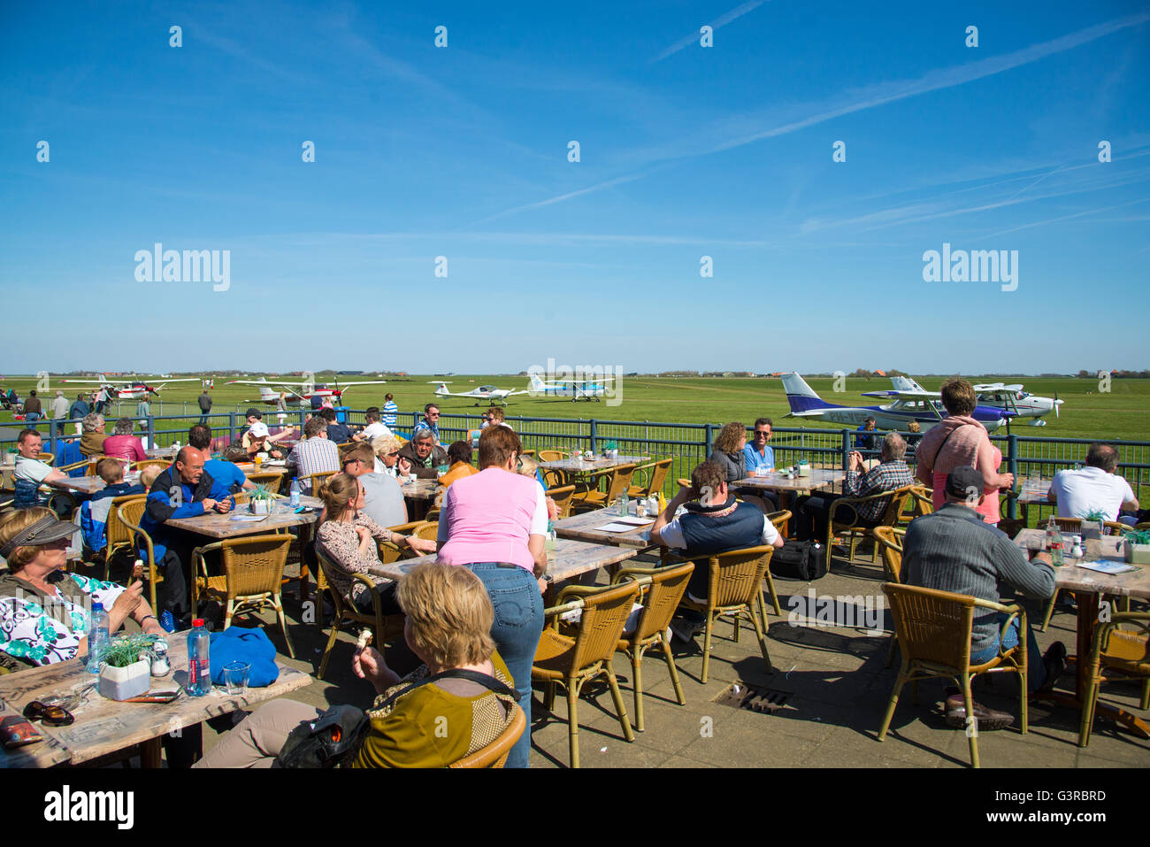 Restaurant auf Texel in der Nähe von Fallschirm Zentrum holland Stockfoto