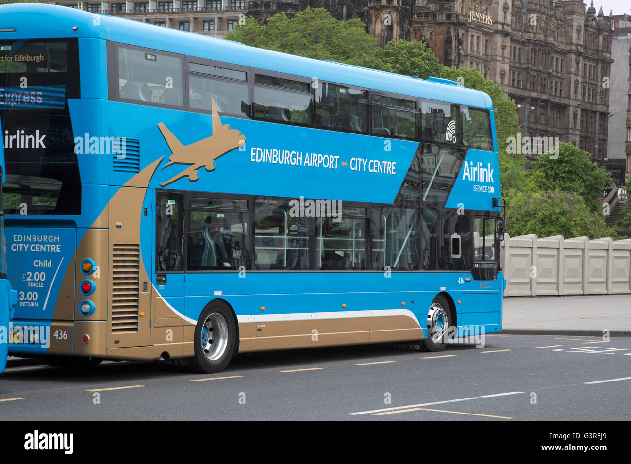Flughafen Edinburgh Airlink Bus; Schottland; UK Stockfoto
