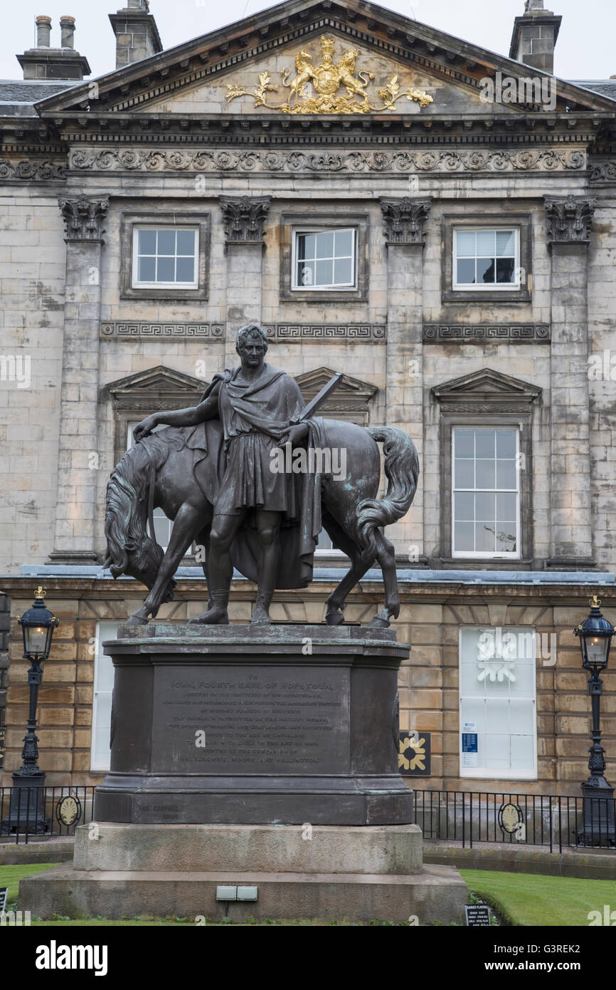 Iohn - vierten Earl of Hopetoun Denkmal, Royal Bank of Scotland, St Andrew Square, Edinburgh Stockfoto
