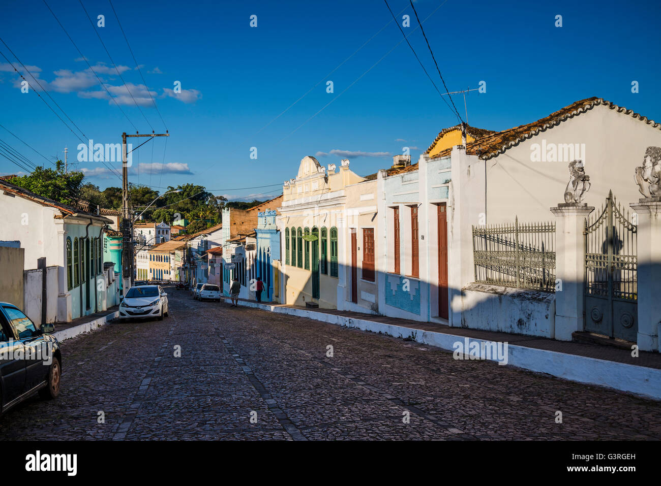 Straße, Lençóis, Chapada Diamantina, Bahia, Brasilien Stockfoto