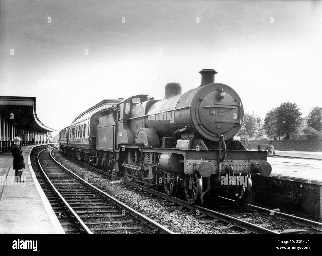 Ehemalige LMS Compound Nr. 41162 war eine Rugby-basierte Engine. Stockfoto