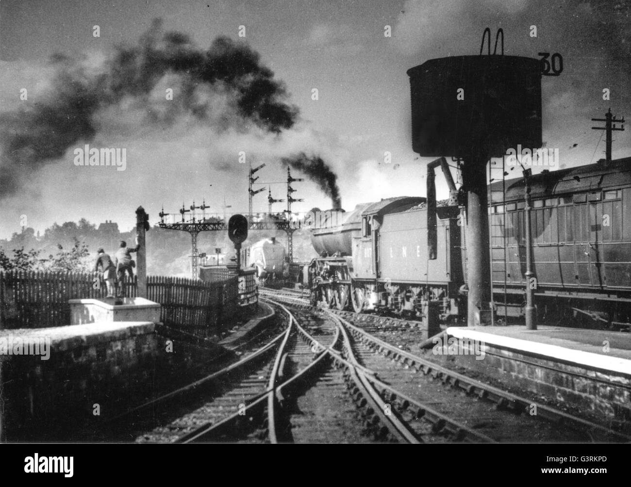 Diese Szene ist datiert 1946/7 die Zeit der LNER erinnern. Stockfoto