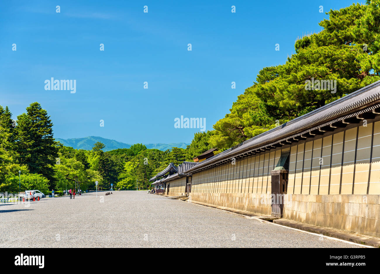 Wand der Kaiserpalast Kyoto gosho Stockfoto