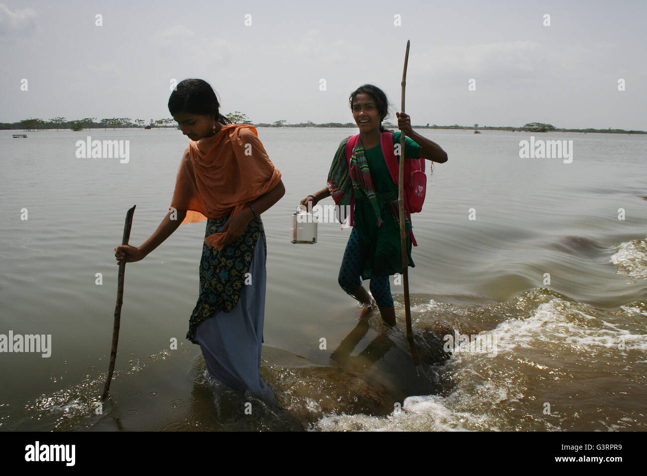 25. Mai 2009 - tropischer Wirbelsturm Aila über Indien und Bangladesch. Stockfoto