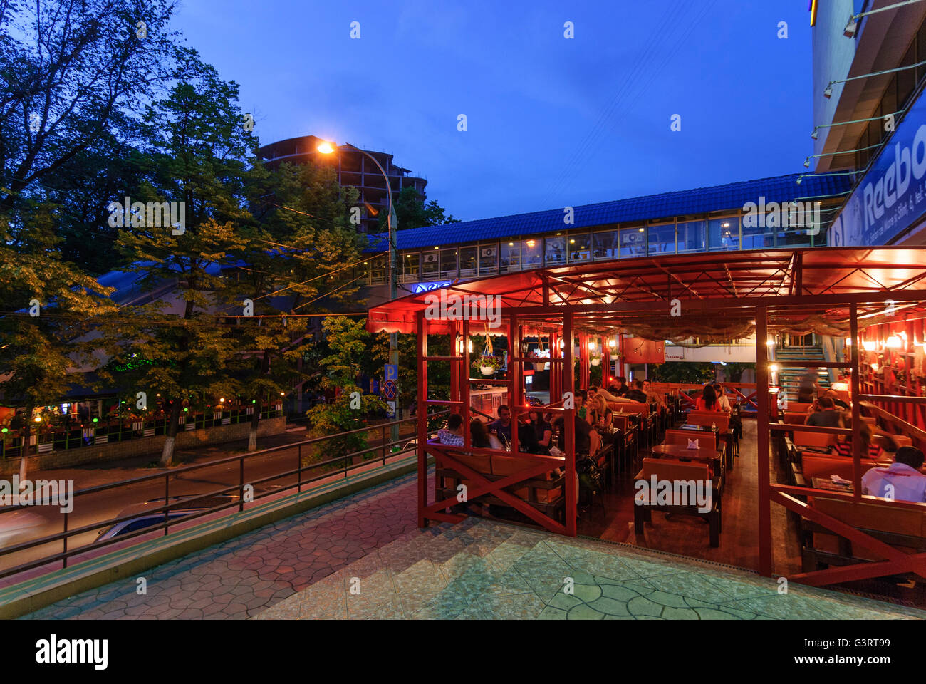 Sun City Mall; Restaurant, Moldawien, Chisinau (Kischinjow) Stockfoto