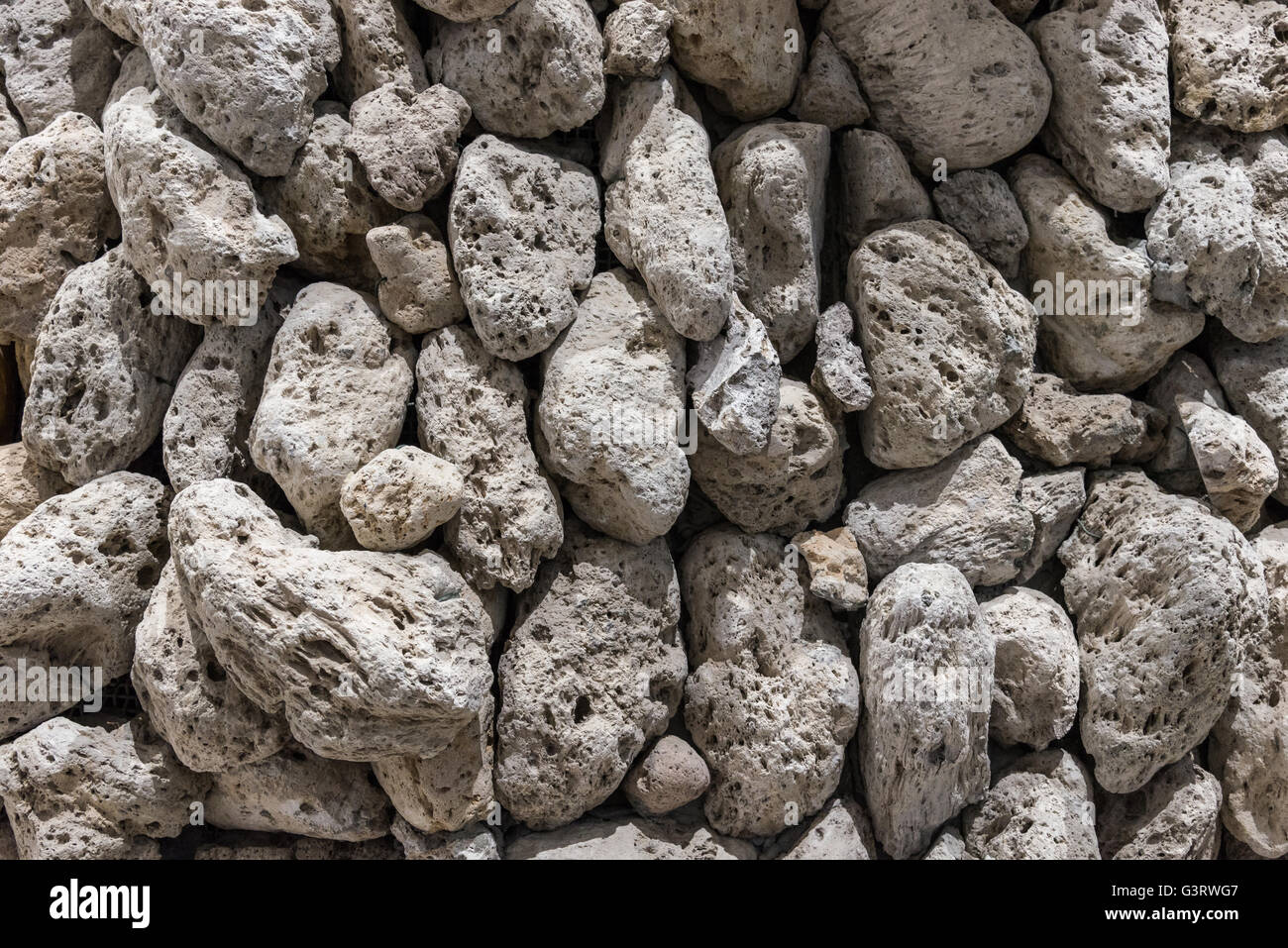 Ein Haufen von Bimsstein Rock. Stockfoto