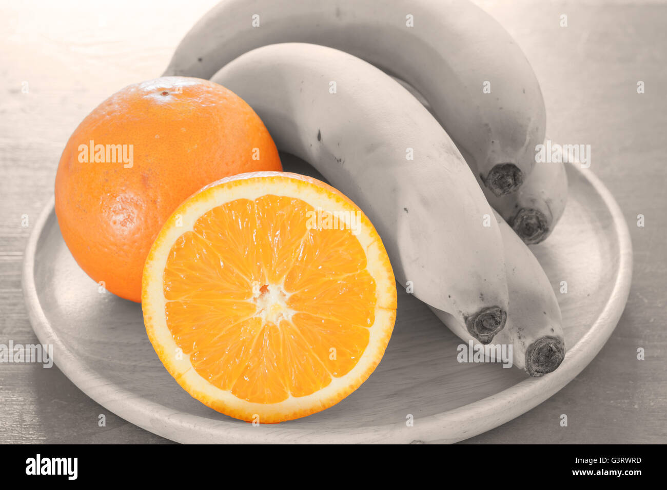 Orangen mit Sepiafilter gesunde Früchte Hintergrund stock Foto Stockfoto