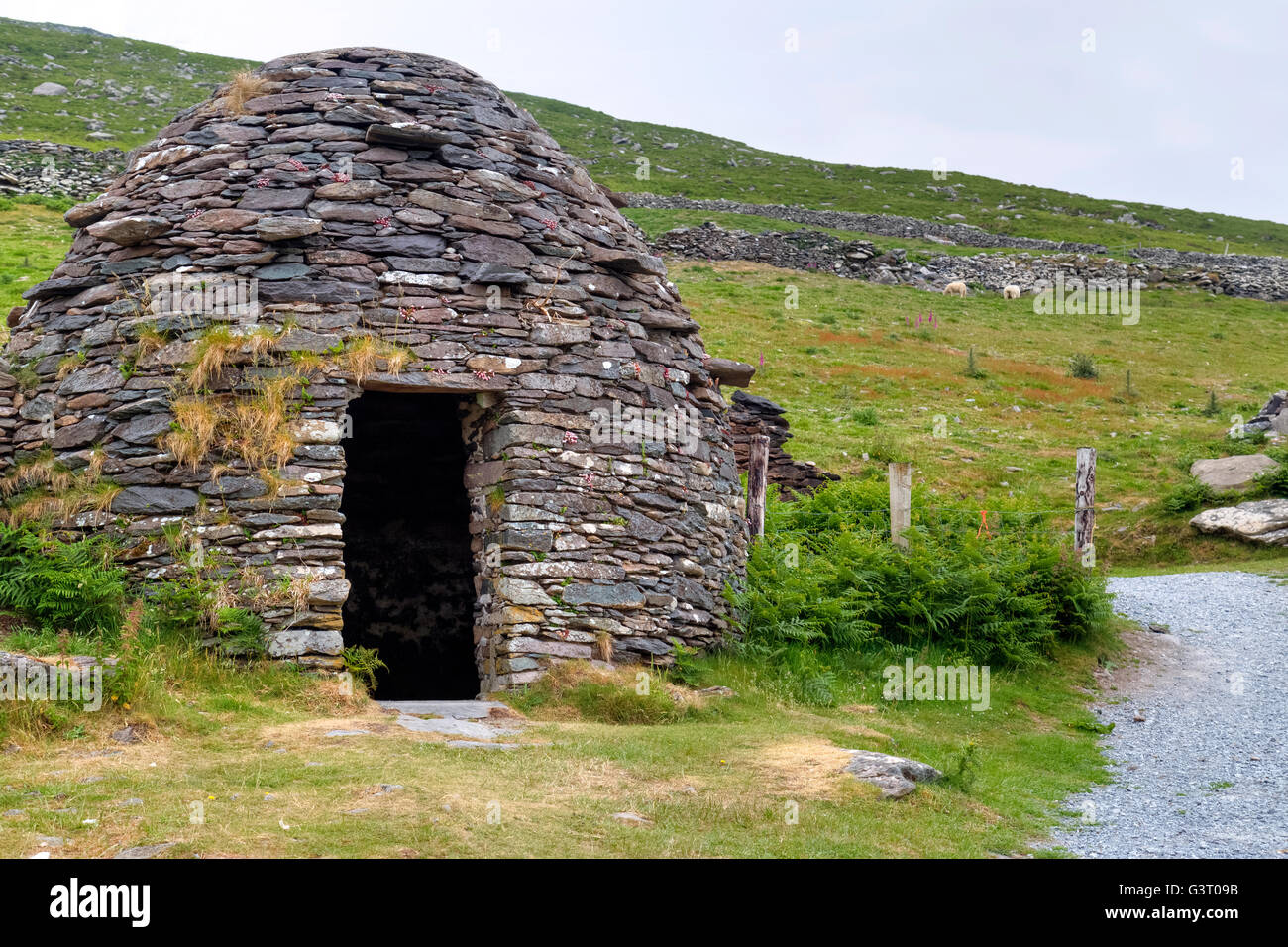 Bienenstock Hütten, Fahan, Dingle Halbinsel, Kerry, Irland Stockfoto
