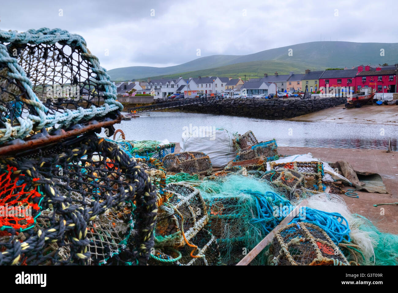 Portmagee, Iveragh-Halbinsel, County Kerry, Irland Stockfoto