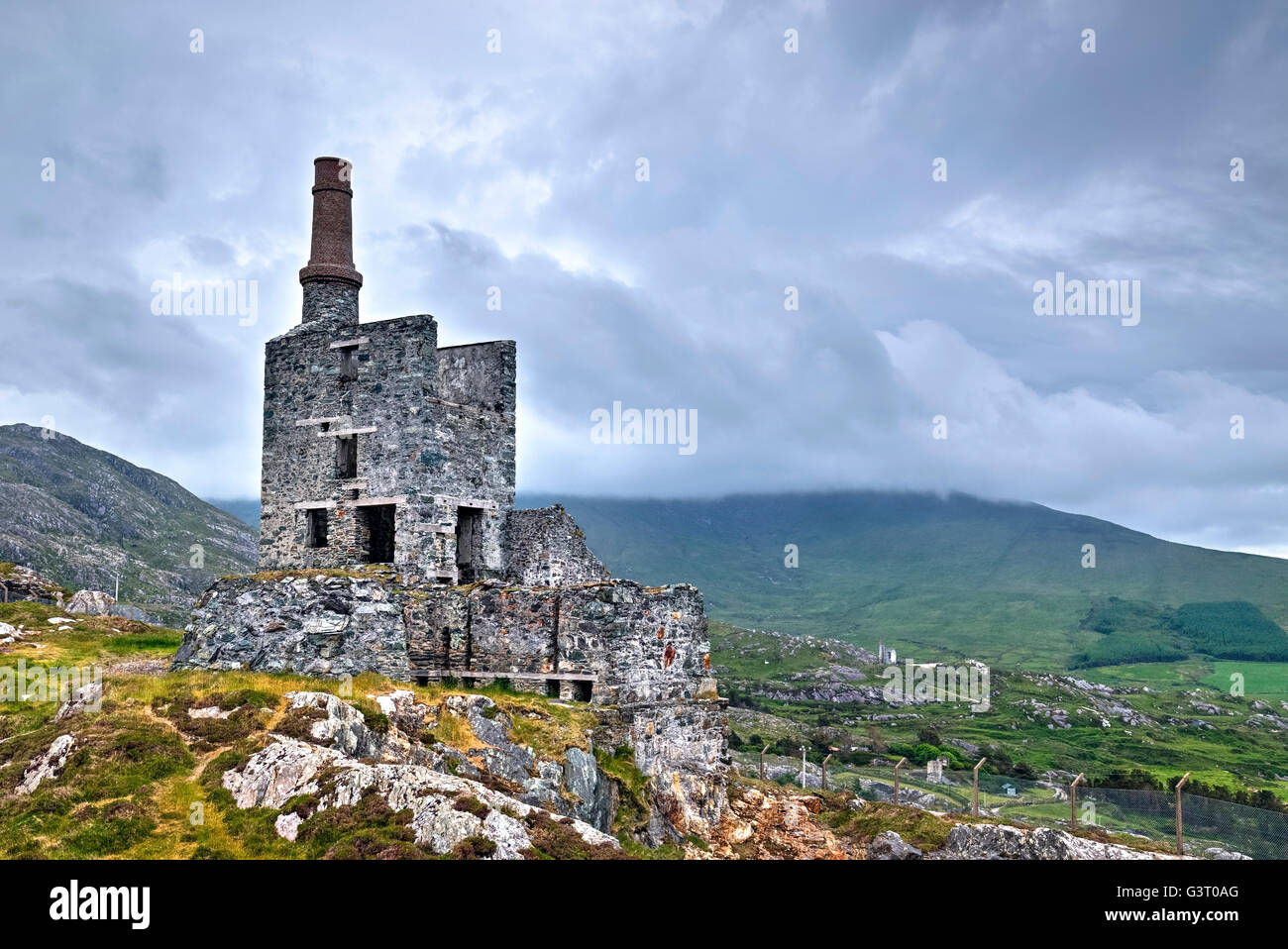 Allihies, Kupfer, Mine, Beara Halbinsel, County Cork, Irland Stockfoto