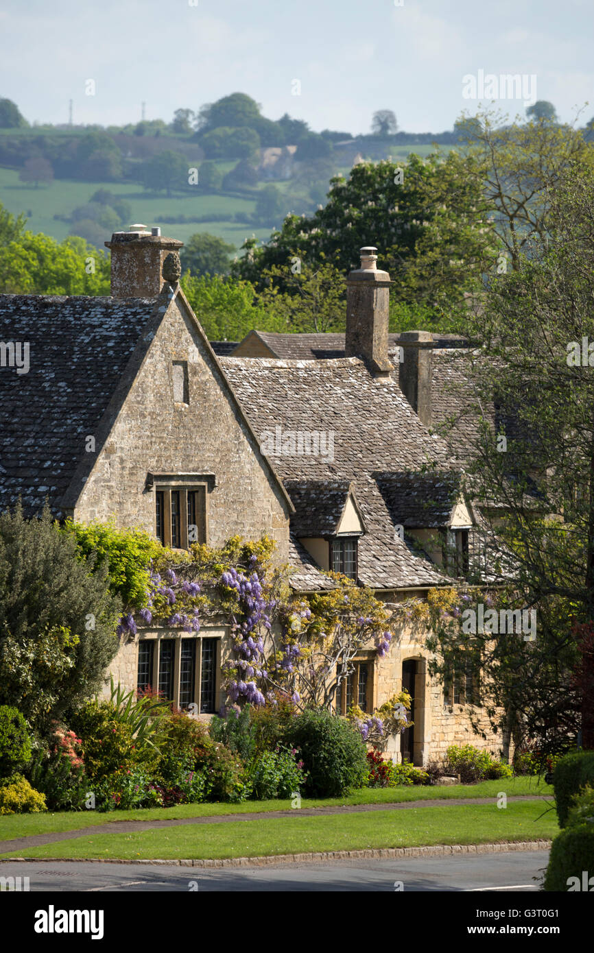 Cotswold Landhaus aus Stein, Chipping Campden, Cotswolds, Gloucestershire, England, Vereinigtes Königreich, Europa Stockfoto