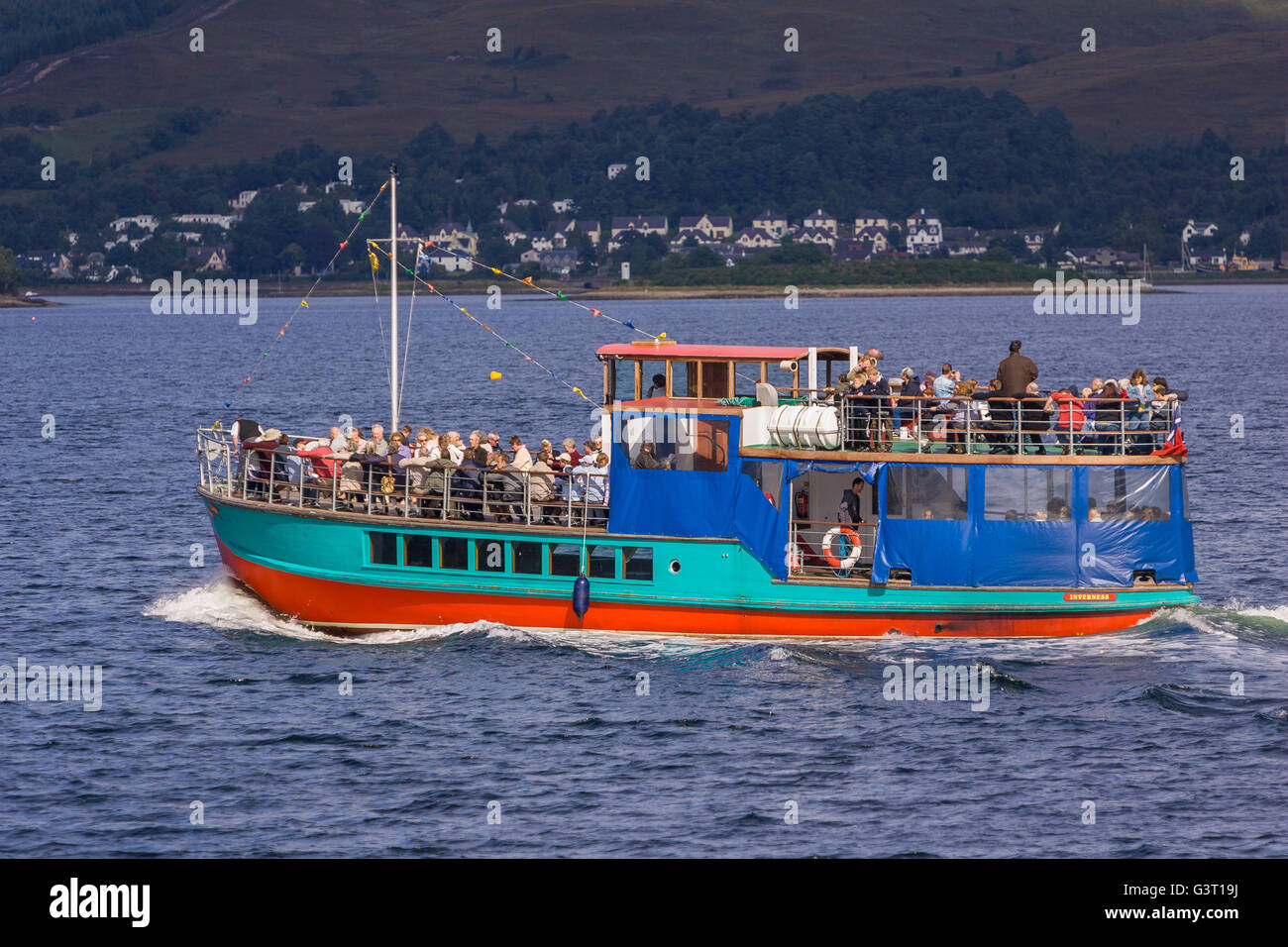 FORT WILLIAM, Schottland - Ausflugsschiff unterwegs auf Loch Linnhe. Stockfoto