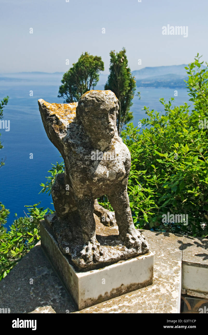 Antike Skulpturen in der Villa San Michele, ehemalige Wohnhaus des ...