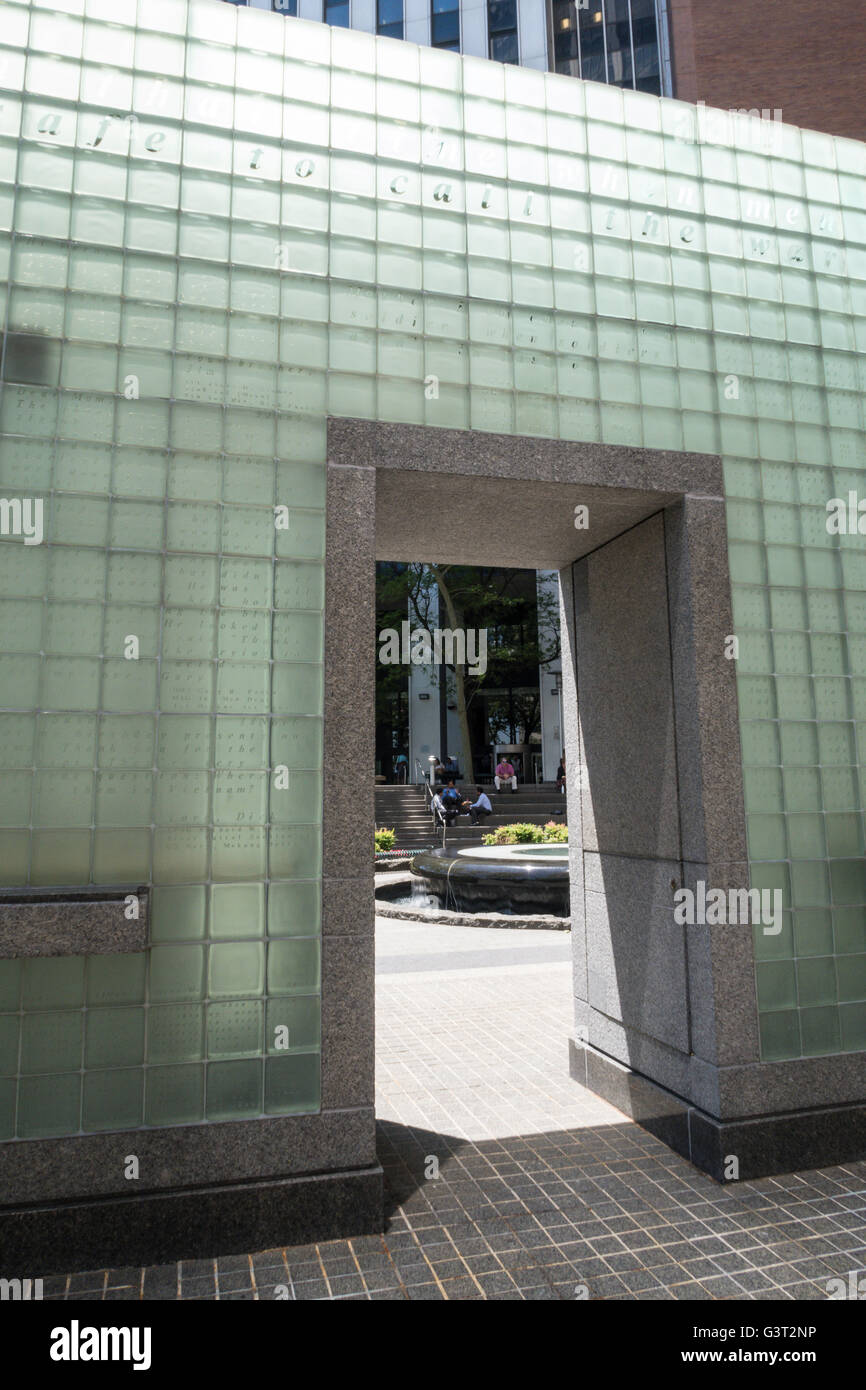 Vietnam Veterans Plaza, New York Stockfoto