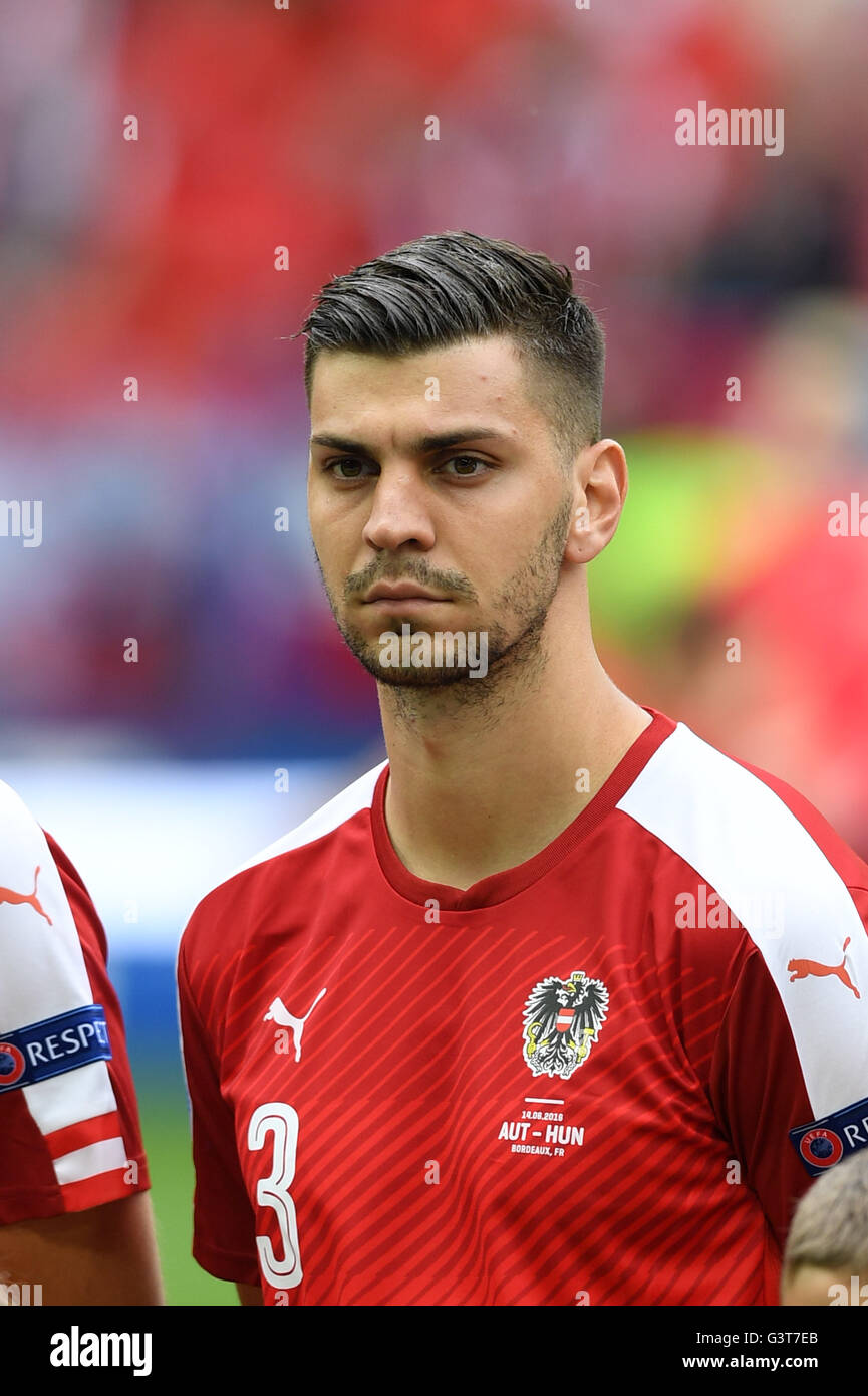 Aleksandar Dragovic (Austria); 14. Juni 2016 - Fußball: Uefa Euro Frankreich  2016, Gruppe F, Österreich 0-2 Ungarn am Nouveau Stade de Bordeaux,  Bordeaux, Frankreich. (Foto: Aicfoto/AFLO Stockfotografie - Alamy