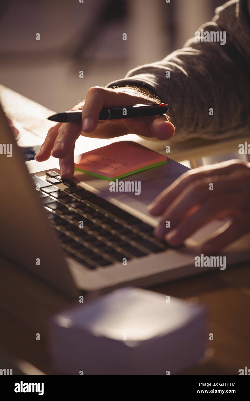 Handschrift auf post-it Stockfoto