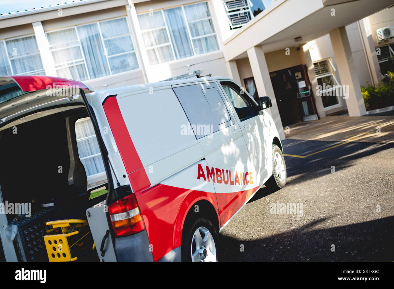 Krankenwagen ohne Personen Stockfoto