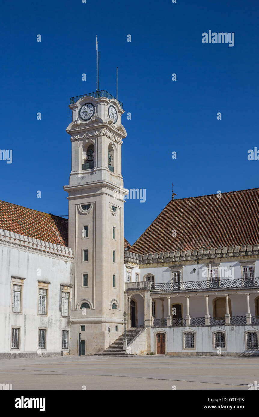 Glockenturm der Universität Coimbra, Portugal Stockfoto