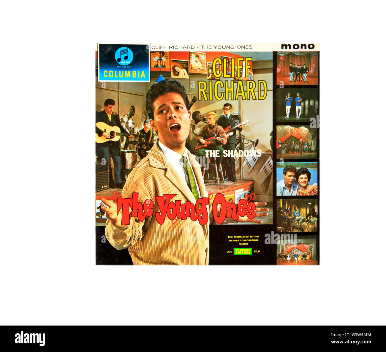 Die Iunge lange spielen Rekord Soundtrack-Album mit Cliff Richard. Stockfoto