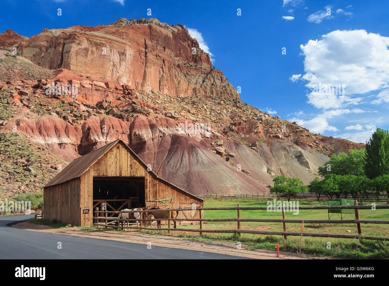 Gifford Bauernhaus am Capitol Reef National Park, Utah, USA Stockfoto