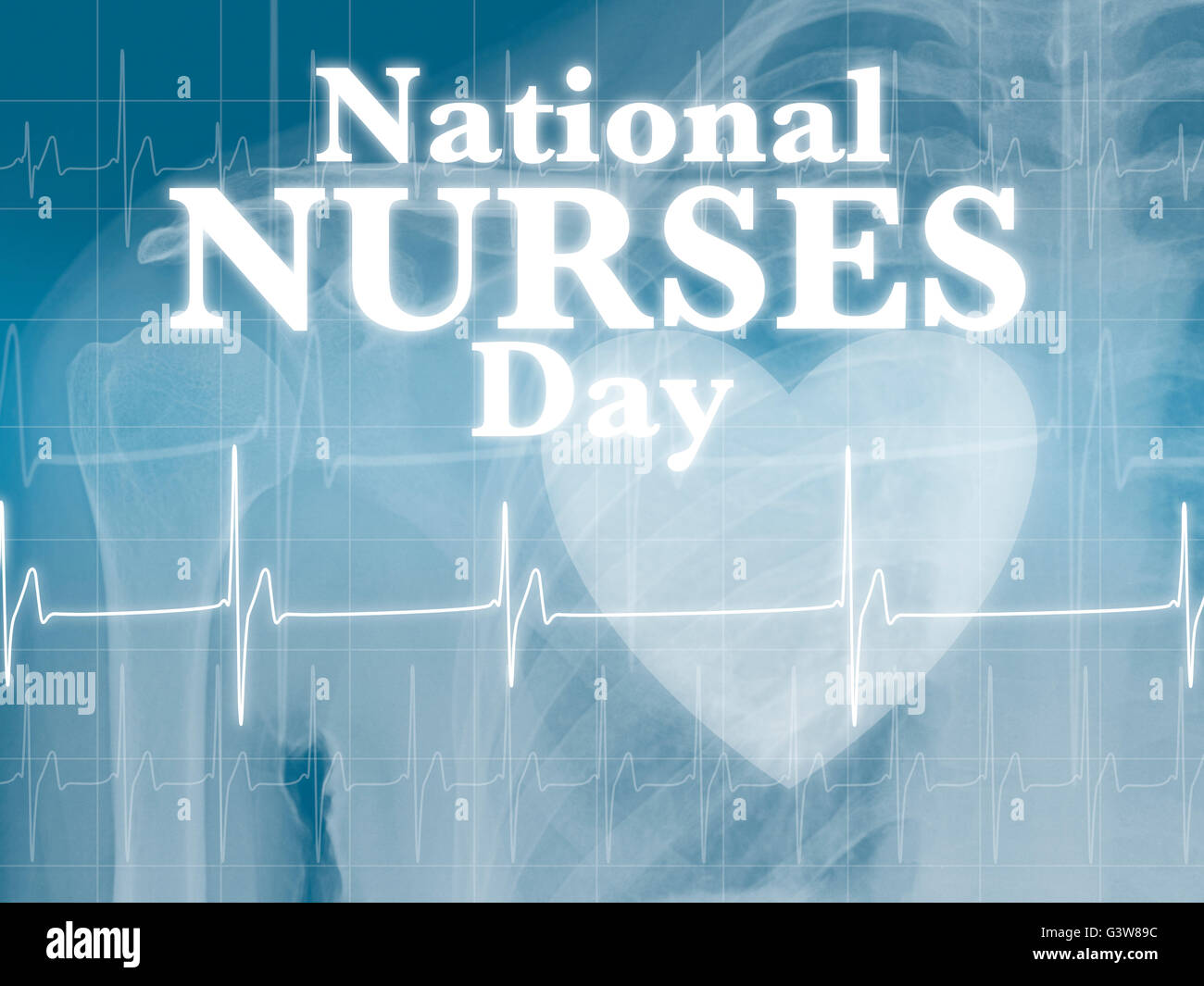 Plakat zum Tag der nationalen Krankenschwester Stockfoto