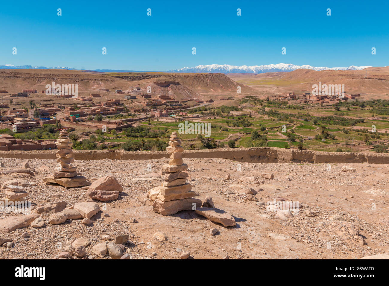 Blick auf Marokko Wüste Stockfoto