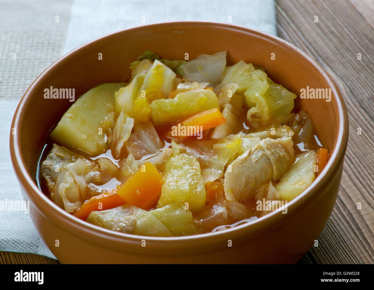 Southern Illinois Chowder dicker Eintopf oder Suppe. Küche des mittleren Westens Vereinigte Staaten. Stockfoto