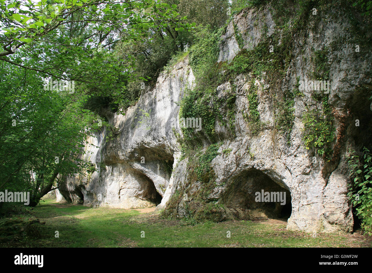 Prähistorische Höhlen geschlossen bis Saint-Porchaire (Frankreich). Stockfoto