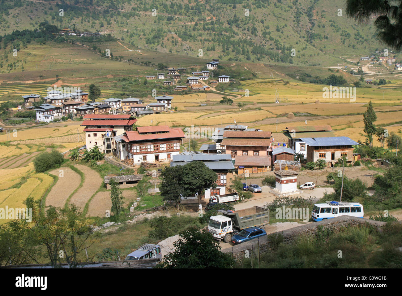 Lobesa in Buthan. Stockfoto